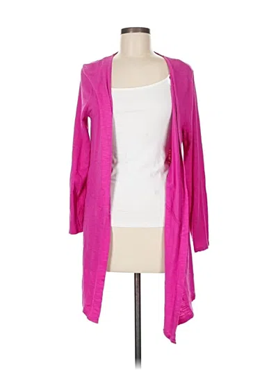 Pre-owned Chico's Cardigan Sweater In Pink