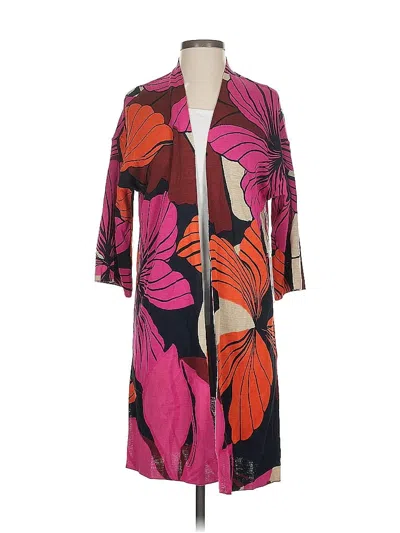 Pre-owned Chico's Cardigan Sweater In Pink