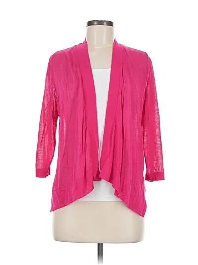 Pre-owned Chico's Cardigan Sweater In Pink