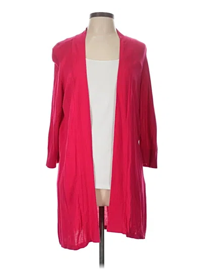 Pre-owned Chico's Cardigan Sweater In Pink