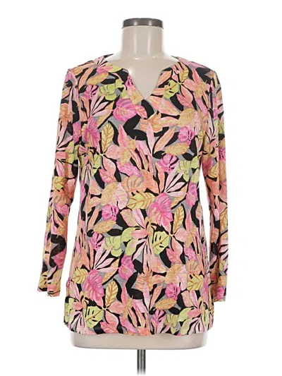 Pre-owned Chico's Cardigan Sweater In Pink