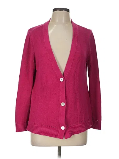 Pre-owned Chico's Cardigan Sweater In Pink