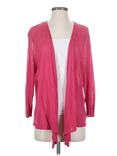 Pre-owned Chico's Cardigan Sweater In Pink