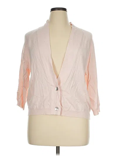 Pre-owned Chico's Cardigan Sweater In Pink