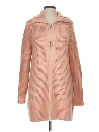 Pre-owned Chico's Cardigan Sweater In Pink