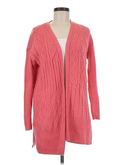 Pre-owned Chico's Cardigan Sweater In Pink