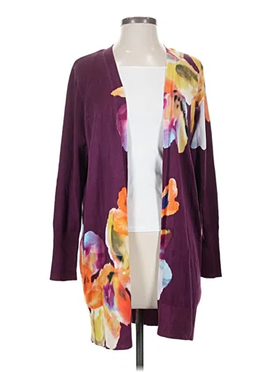 Pre-owned Chico's Cardigan Sweater In Purple