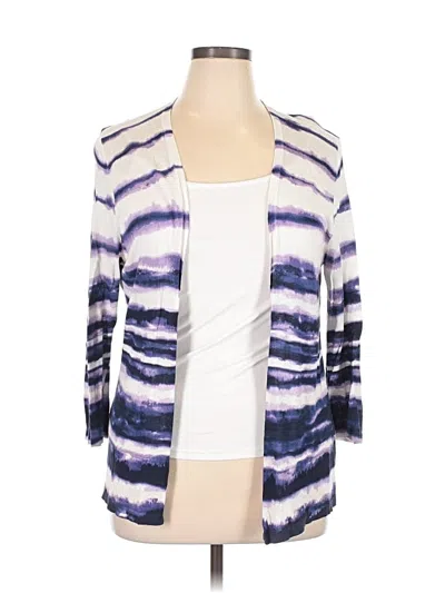 Pre-owned Chico's Cardigan Sweater In Purple