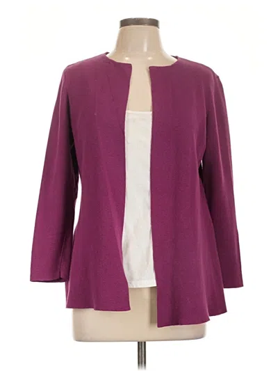 Pre-owned Chico's Cardigan Sweater In Purple