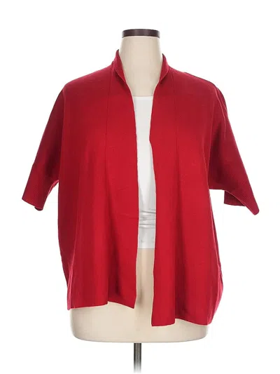 Pre-owned Chico's Cardigan Sweater In Red