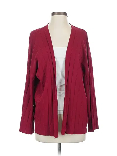 Pre-owned Chico's Cardigan Sweater In Red