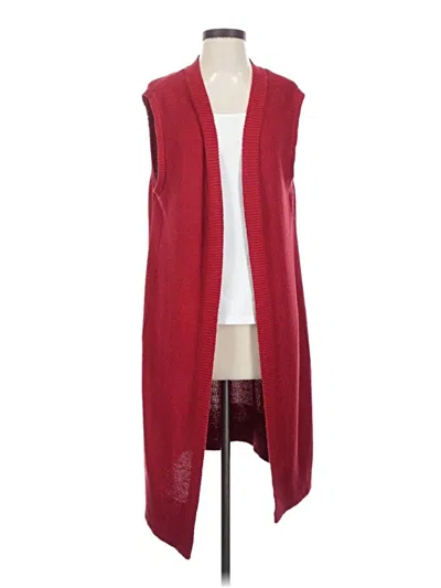 Pre-owned Chico's Cardigan Sweater In Red