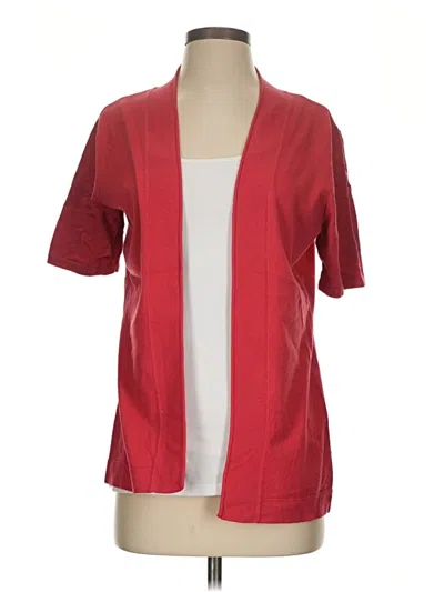 Pre-owned Chico's Cardigan Sweater In Red