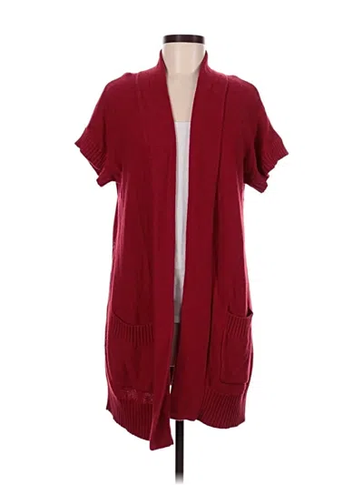 Pre-owned Chico's Cardigan Sweater In Red