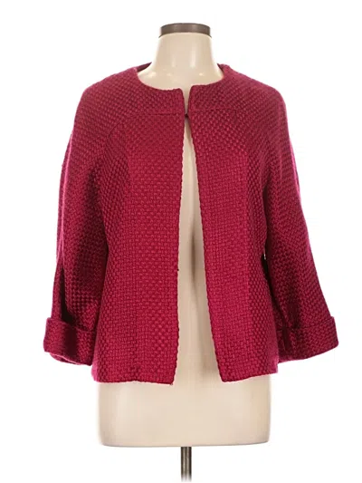 Pre-owned Chico's Cardigan Sweater In Red