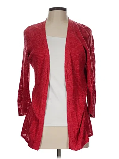Pre-owned Chico's Cardigan Sweater In Red
