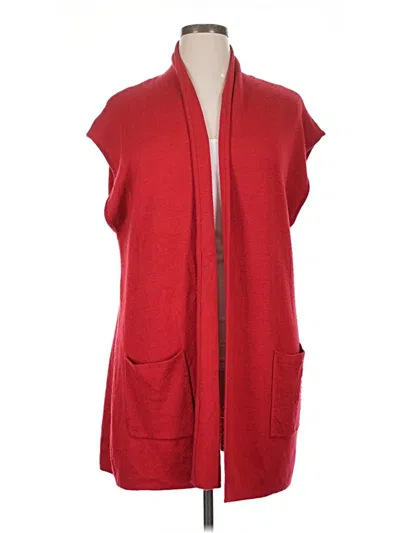 Pre-owned Chico's Cardigan Sweater In Red