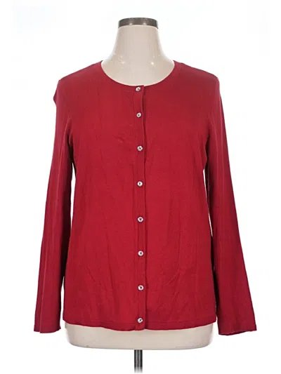 Pre-owned Chico's Cardigan Sweater In Red