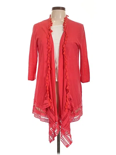 Pre-owned Chico's Cardigan Sweater In Red