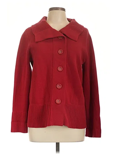 Pre-owned Chico's Cardigan Sweater In Red