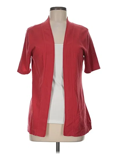 Pre-owned Chico's Cardigan Sweater In Red