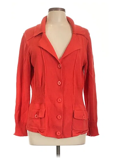 Pre-owned Chico's Cardigan Sweater In Red