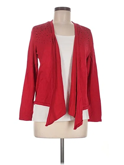Pre-owned Chico's Cardigan Sweater In Red