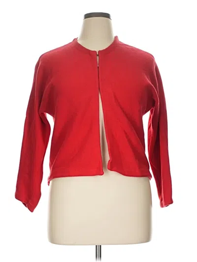 Pre-owned Chico's Cardigan Sweater In Red