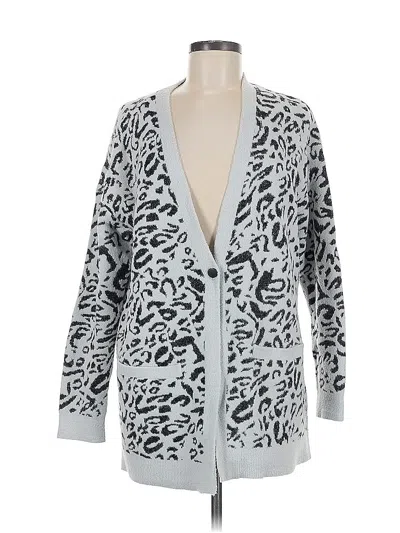 Pre-owned Chico's Cardigan Sweater In Silver