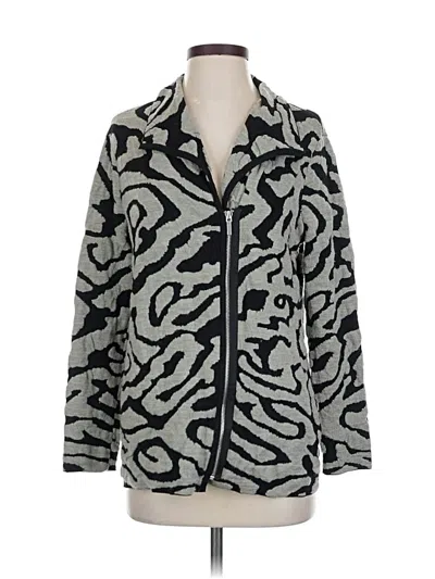 Pre-owned Chico's Cardigan Sweater In Silver