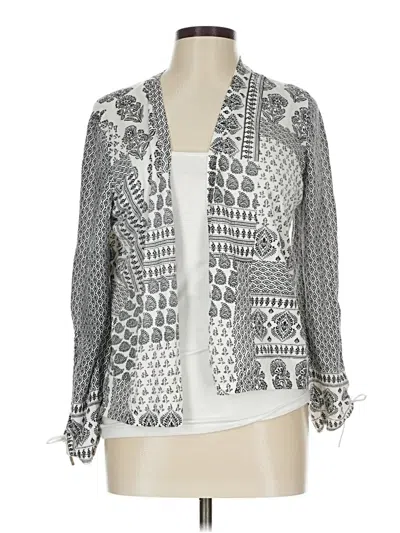 Pre-owned Chico's Cardigan Sweater In Silver