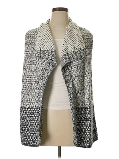 Pre-owned Chico's Cardigan Sweater In Silver