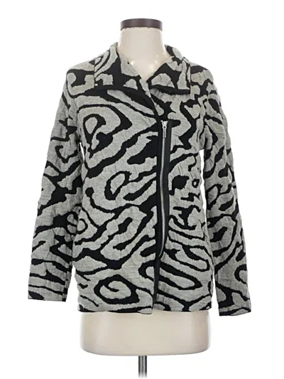 Pre-owned Chico's Cardigan Sweater In Silver