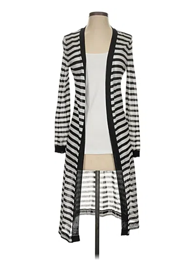 Pre-owned Chico's Cardigan Sweater In Silver
