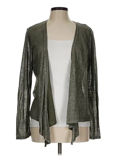 Pre-owned Chico's Cardigan Sweater In Silver