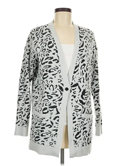 Pre-owned Chico's Cardigan Sweater In Silver