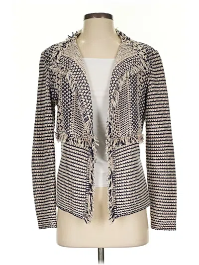 Pre-owned Chico's Cardigan Sweater In Silver