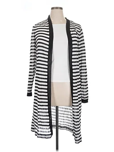 Pre-owned Chico's Cardigan Sweater In Silver