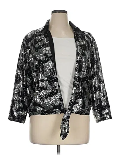 Pre-owned Chico's Cardigan Sweater In Silver
