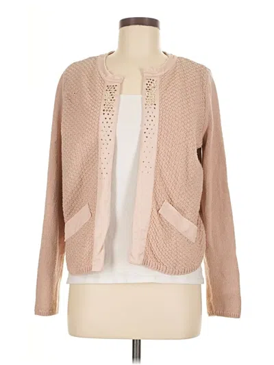Pre-owned Chico's Cardigan Sweater In Tan