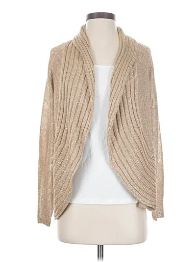 Pre-owned Chico's Cardigan Sweater In Tan