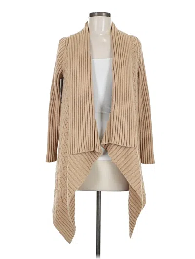 Pre-owned Chico's Cardigan Sweater In Tan