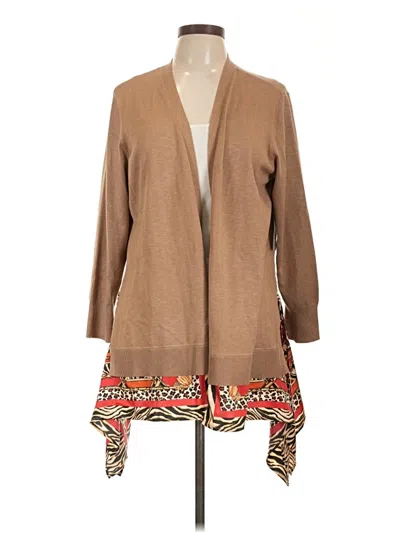 Pre-owned Chico's Cardigan Sweater In Tan