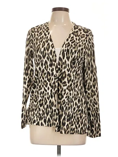 Pre-owned Chico's Cardigan Sweater In Tan