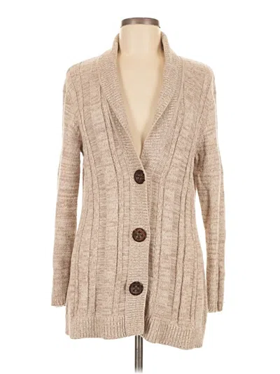 Pre-owned Chico's Cardigan Sweater In Tan