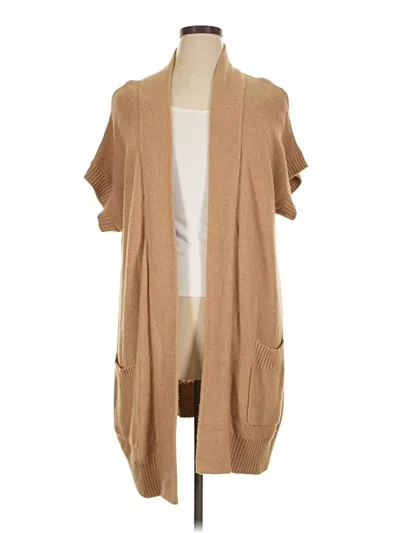 Pre-owned Chico's Cardigan Sweater In Tan