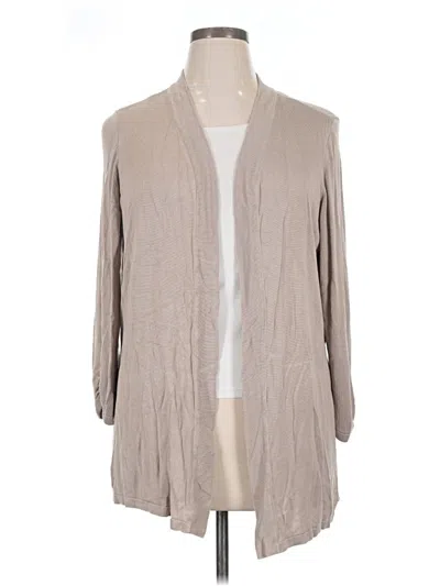 Pre-owned Chico's Cardigan Sweater In Tan