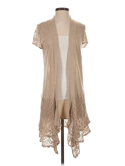 Pre-owned Chico's Cardigan Sweater In Tan