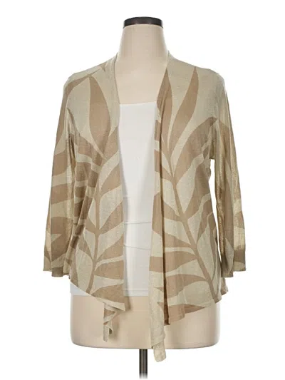 Pre-owned Chico's Cardigan Sweater In Tan