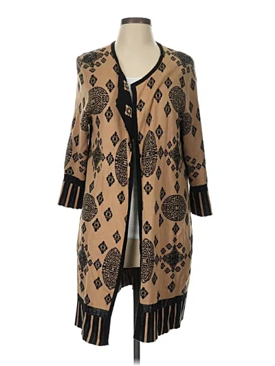 Pre-owned Chico's Cardigan Sweater In Tan